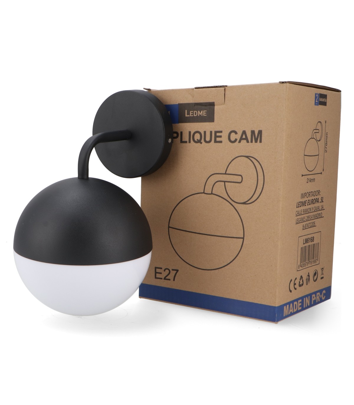 Aplique de Pared CAM LEDME 1xE27