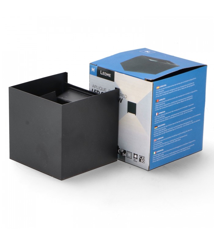 Aplique Led De Pared BLACK CUBE 6W 600LM IP54