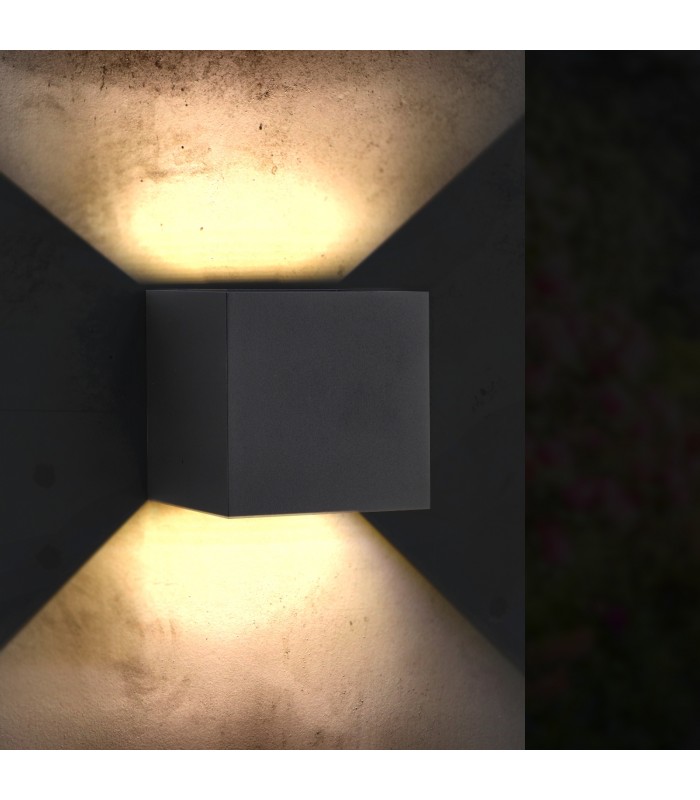 Aplique Led De Pared BLACK CUBE 6W 600LM IP54