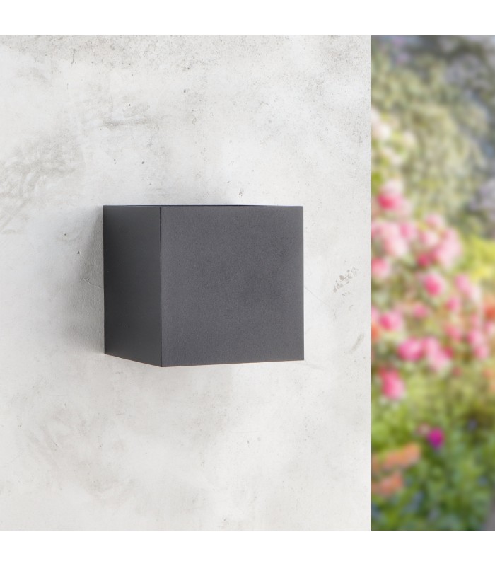 Aplique de Pared Led BLACK CUBE 12W 900Lm IP54 CCT