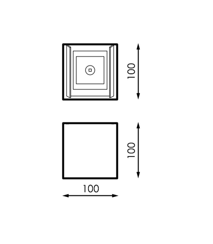 Aplique de Pared Led WHITE CUBE 12W 900Lm IP54 CCT