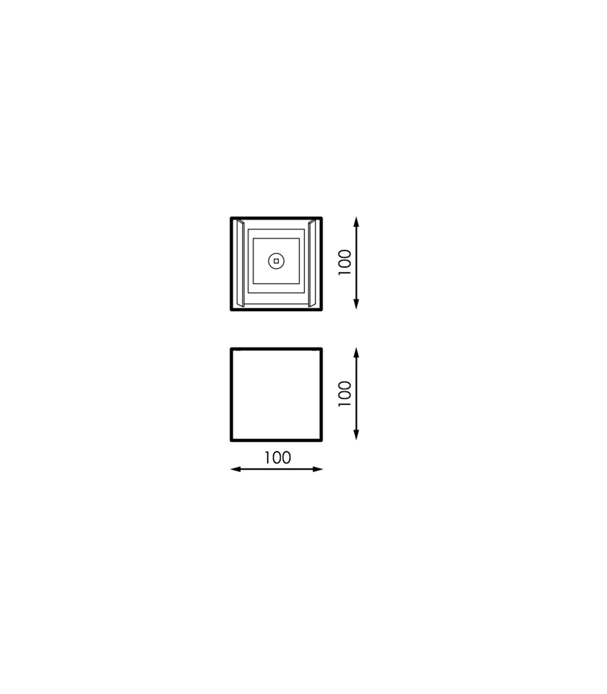 Aplique de Pared Led WHITE CUBE 12W 900Lm IP54 CCT