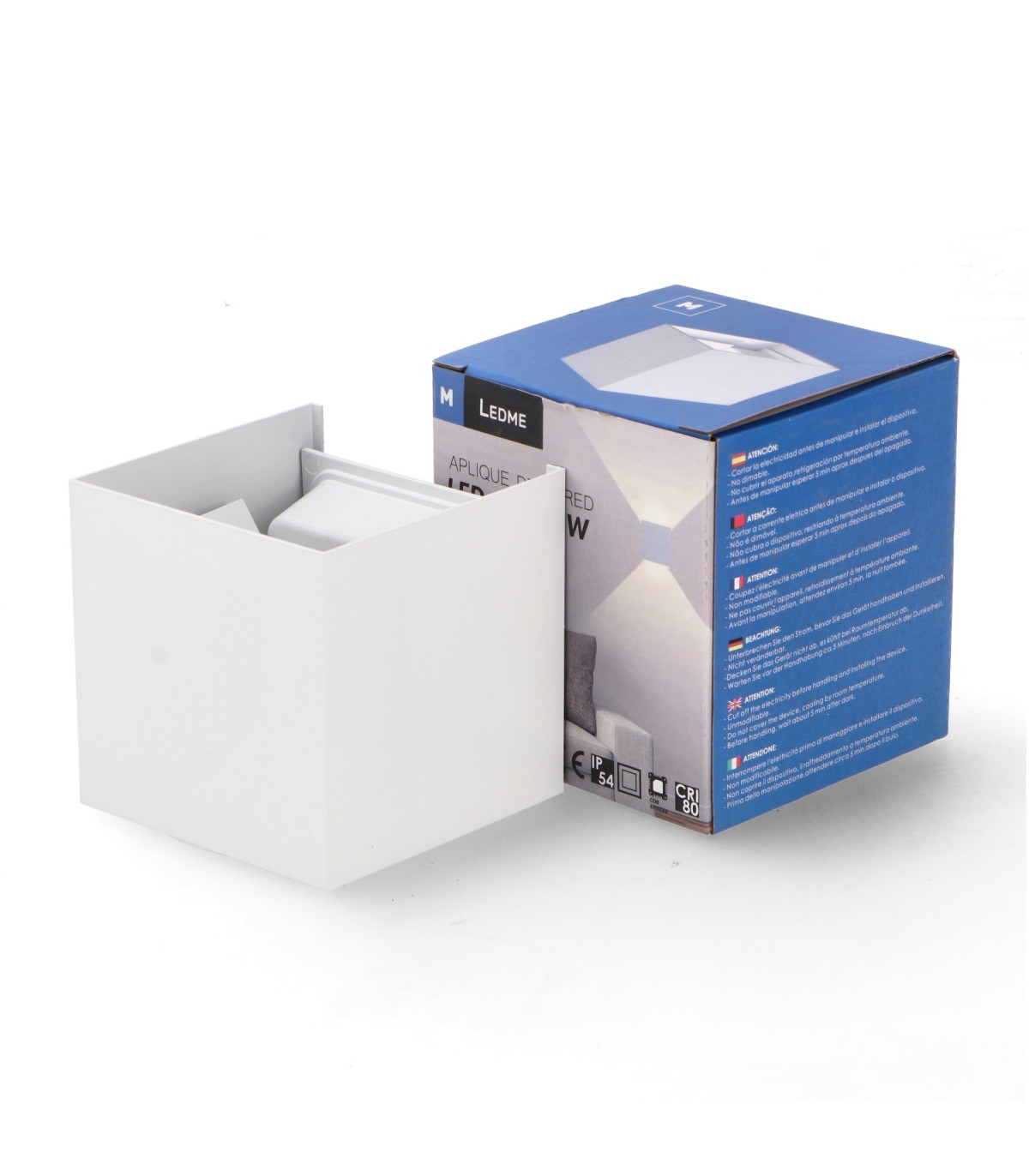 Aplique Led De Pared WHITE CUBE 6W 600LM IP54