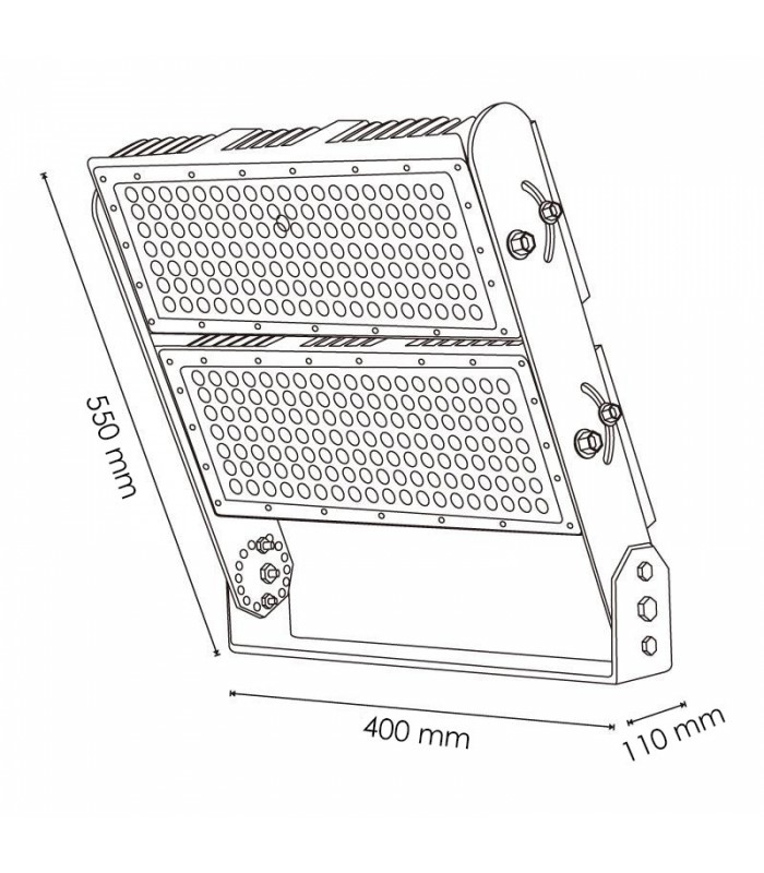 Foco Modular Led STADIUM 500W 75000Lm 60º IP65