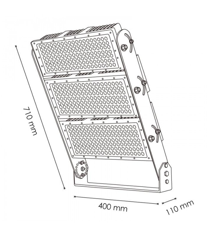 Foco Modular Led STADIUM 750W 112500Lm 25º IP65