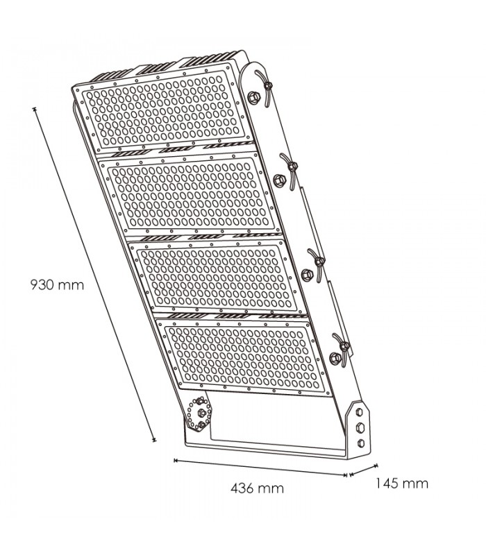 Foco Modular Led STADIUM 1000W 150000Lm 25º IP65