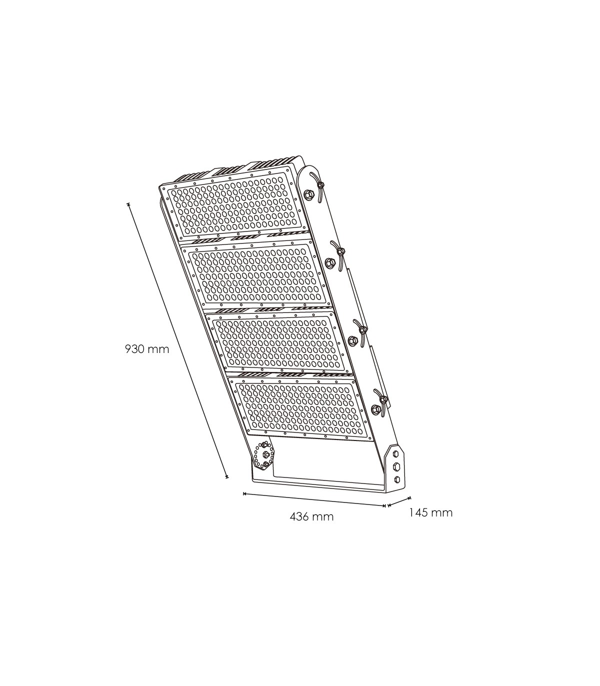 Foco Modular Led STADIUM 1000W 150000Lm 25º IP65