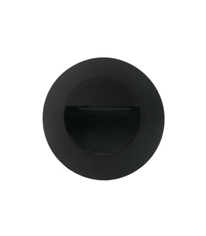 Baliza LED de empotrar 3W 240Lm 36º IP54 3000K Negra Circle