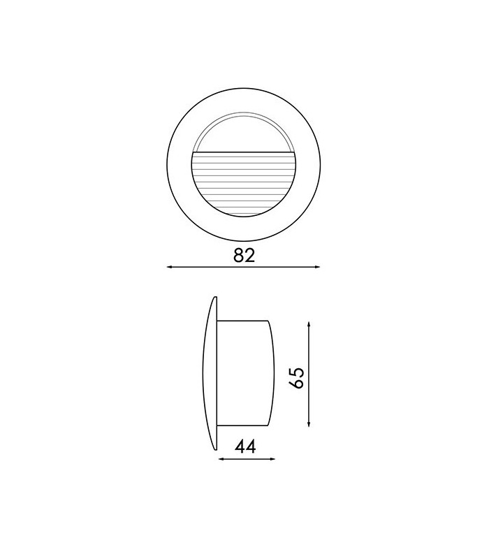 Baliza LED de empotrar 3W 240Lm 36º IP54 3000K Negra Circle