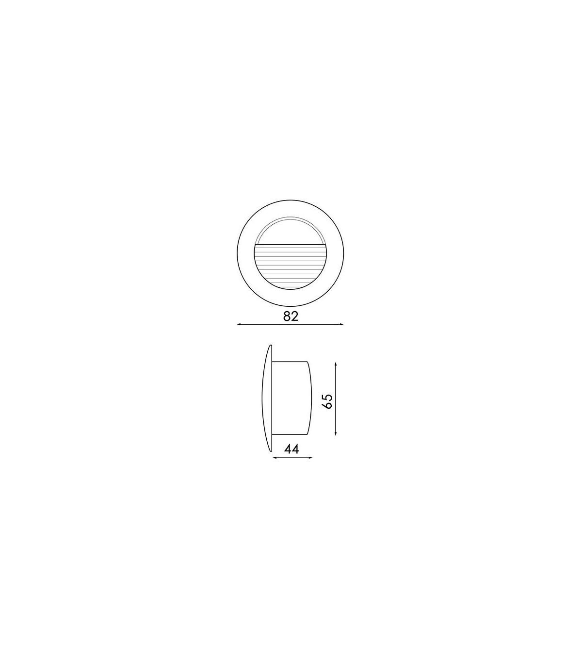 Baliza LED de empotrar 3W 240Lm 36º IP54 3000K Negra Circle