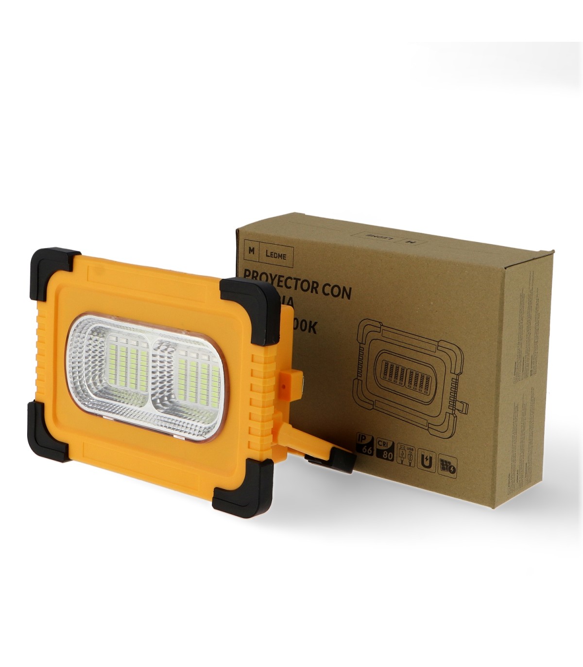 Proyector Solar Led con Batería 50W 4500Lm IP66