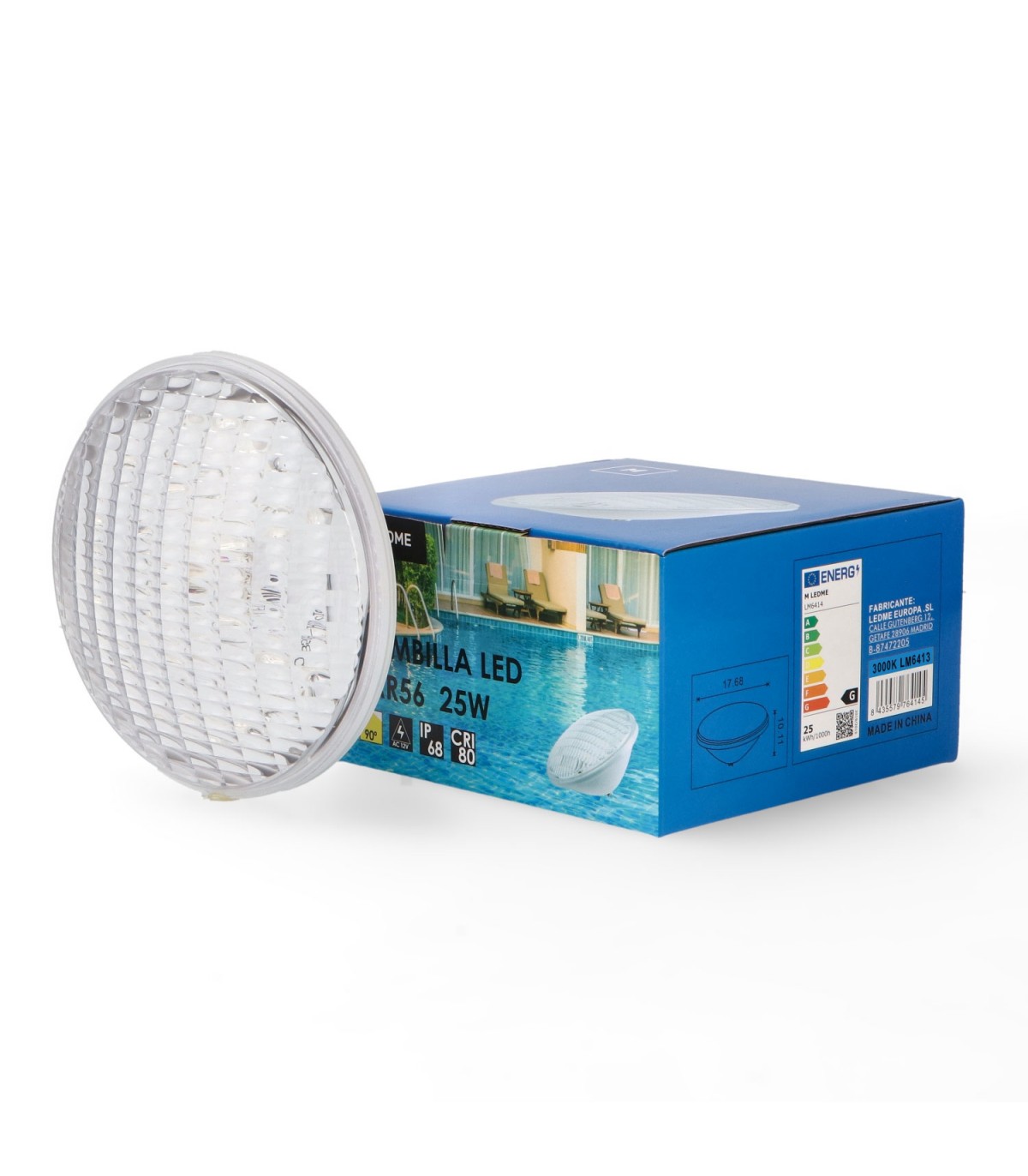 Bombilla PAR56 12V AC/DC 25W 2000Lm IP68