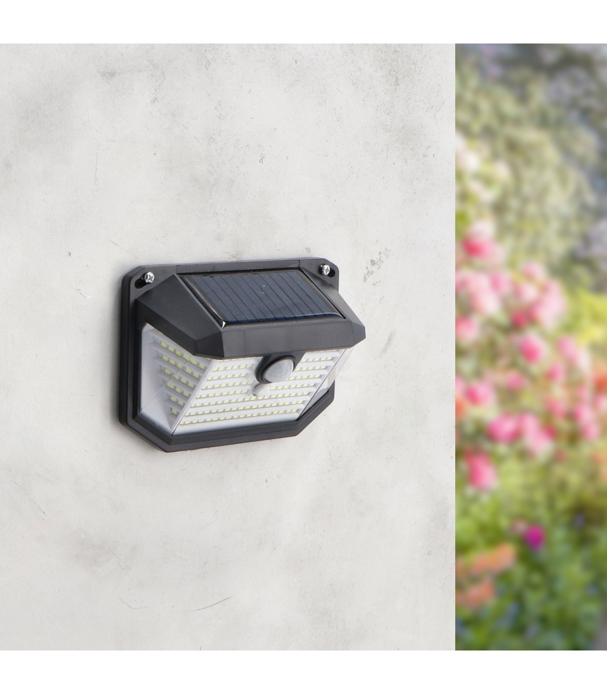 Aplique Led Solar Venus 4W 200Lm IP65 Con Sensor Movimiento - Pack 4 -