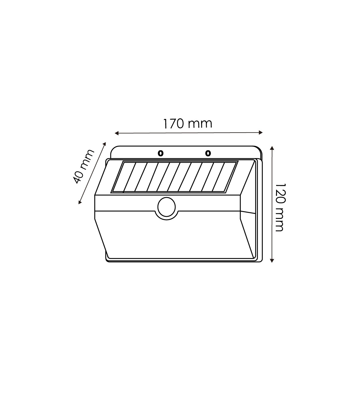 Aplique Led Solar SUN 4W 200Lm IP44 Con Sensor Movimiento