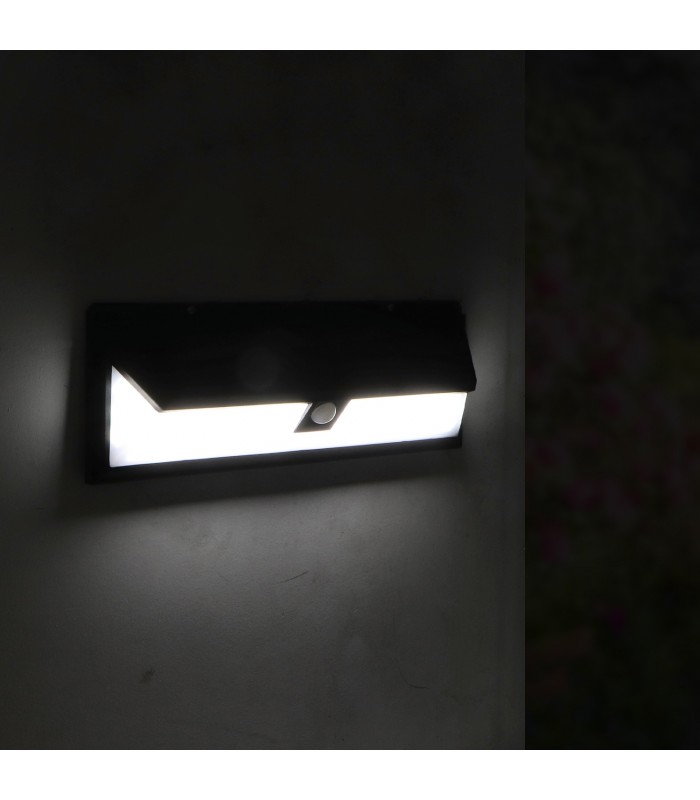 Aplique Led Solar NATUR 12W 500Lm IP44 Con Sensor Movimiento