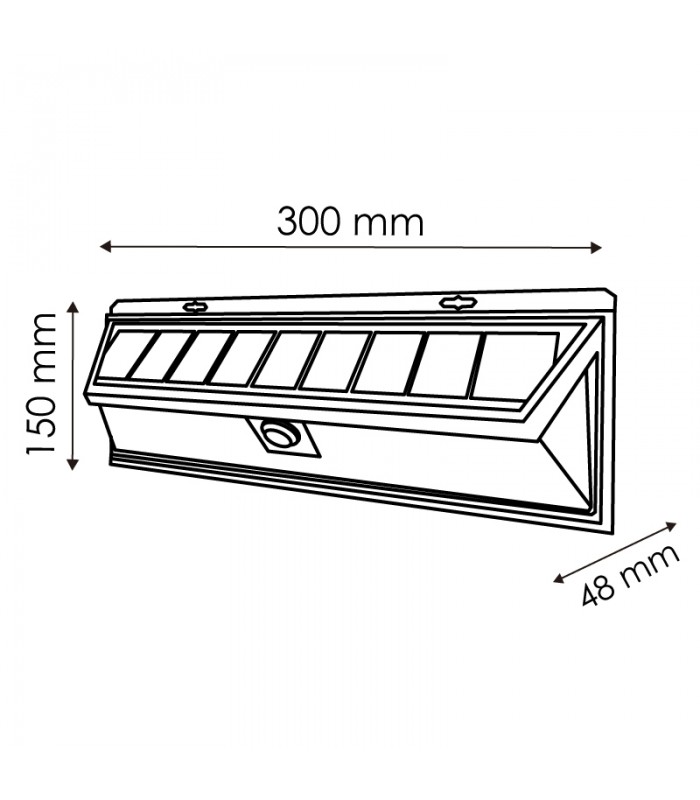 Aplique Led Solar NATUR 12W 500Lm IP44 Con Sensor Movimiento