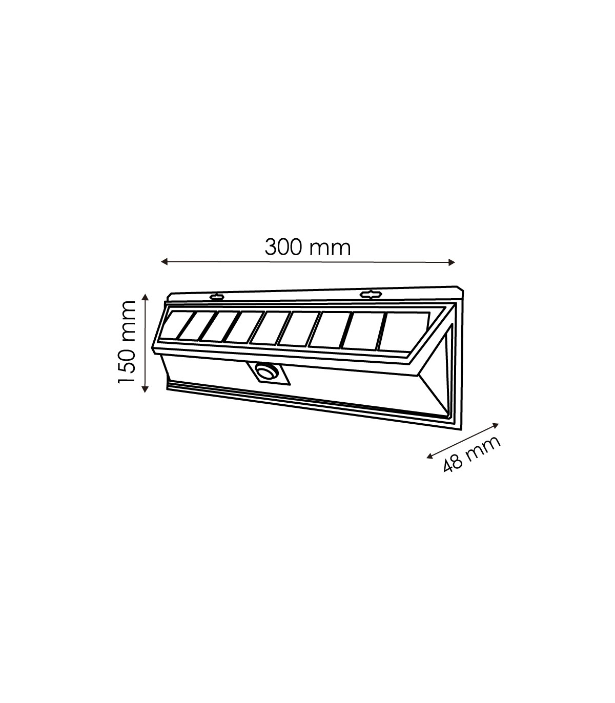 Aplique Led Solar NATUR 12W 500Lm IP44 Con Sensor Movimiento