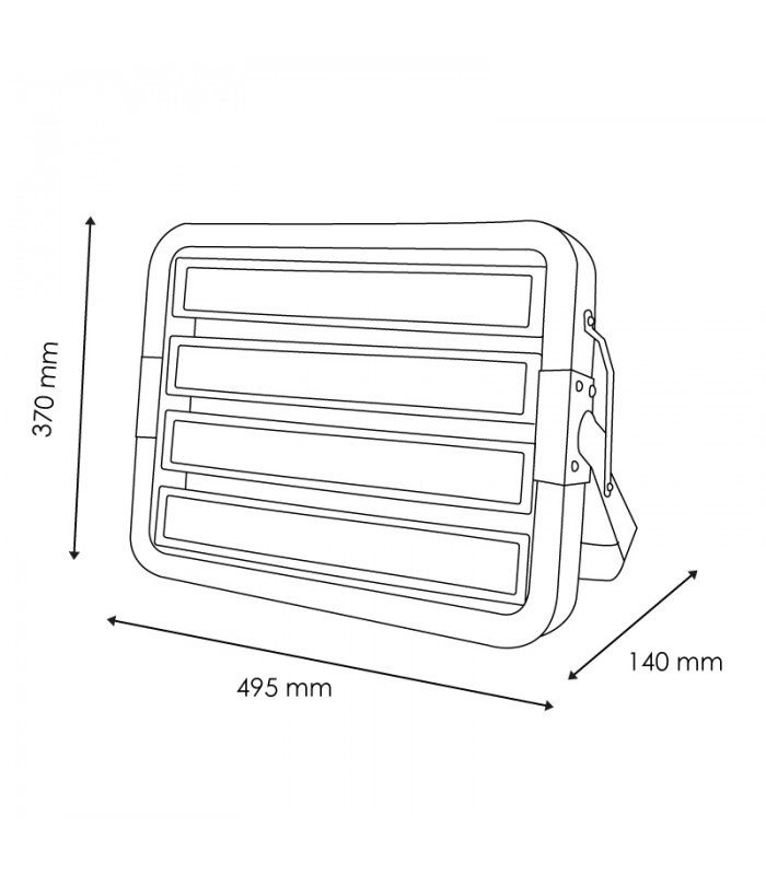Proyector Modular Led COLISEUM 400W 50000Lm 60º IP65