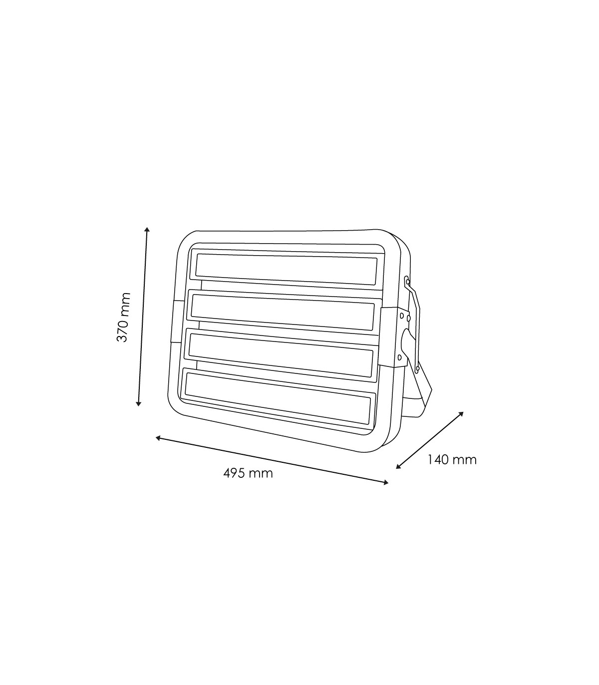 Proyector Modular Led COLISEUM 400W 50000Lm 60º IP65