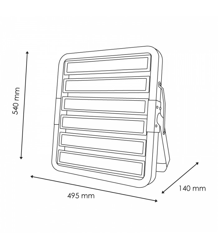 Proyector Modular Led COLISEUM 600W 75000Lm 60º IP65