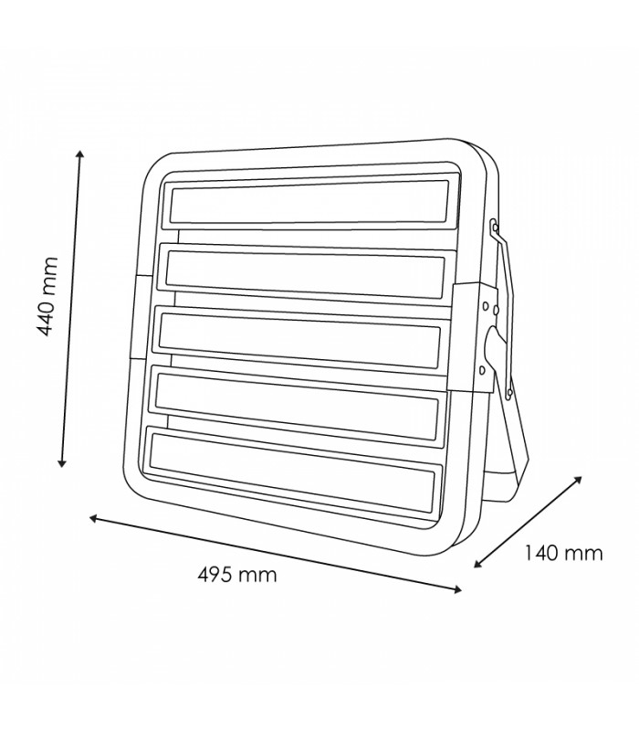 Proyector Modular Led COLISEUM 500W 62500Lm 60º IP65