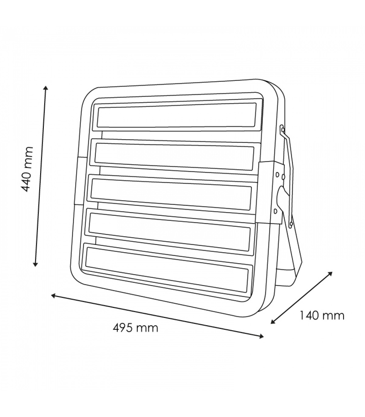 Proyector Modular Led COLISEUM 500W 62500Lm 60º IP65