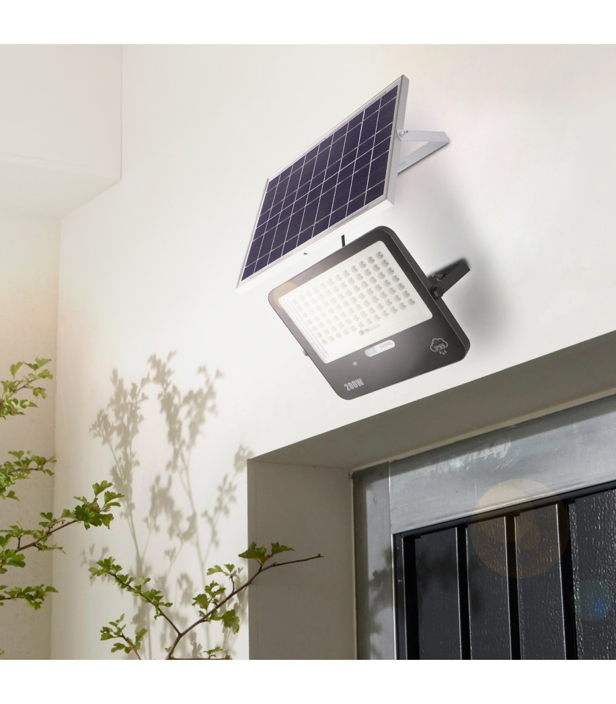 Proyector Led Solar Milan 200W/20W 2800Lm IP65