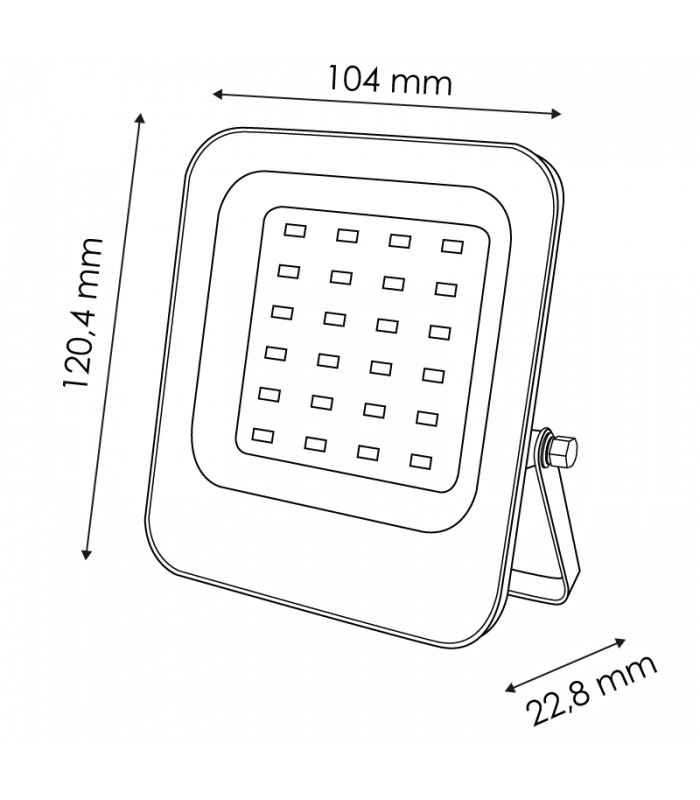 Proyector Led NAPOLI Detector Movimiento 20W 2400Lm IP65