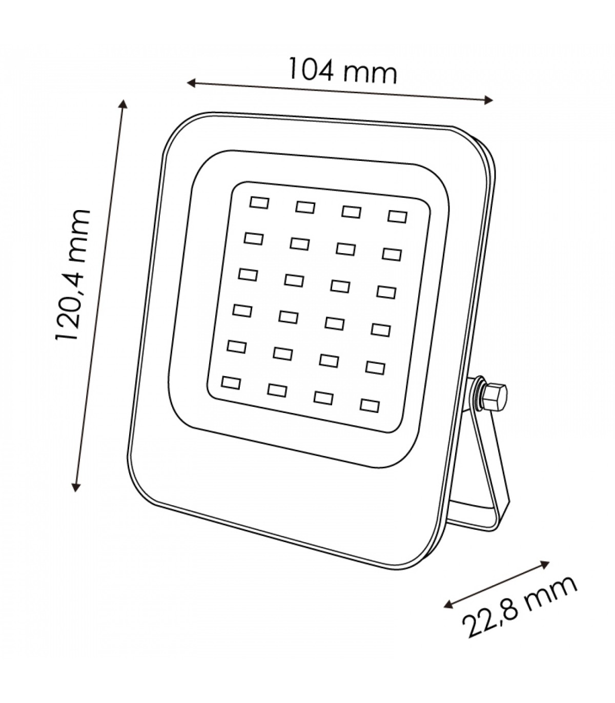 Proyector Led NAPOLI Detector Movimiento 20W 2400Lm IP65