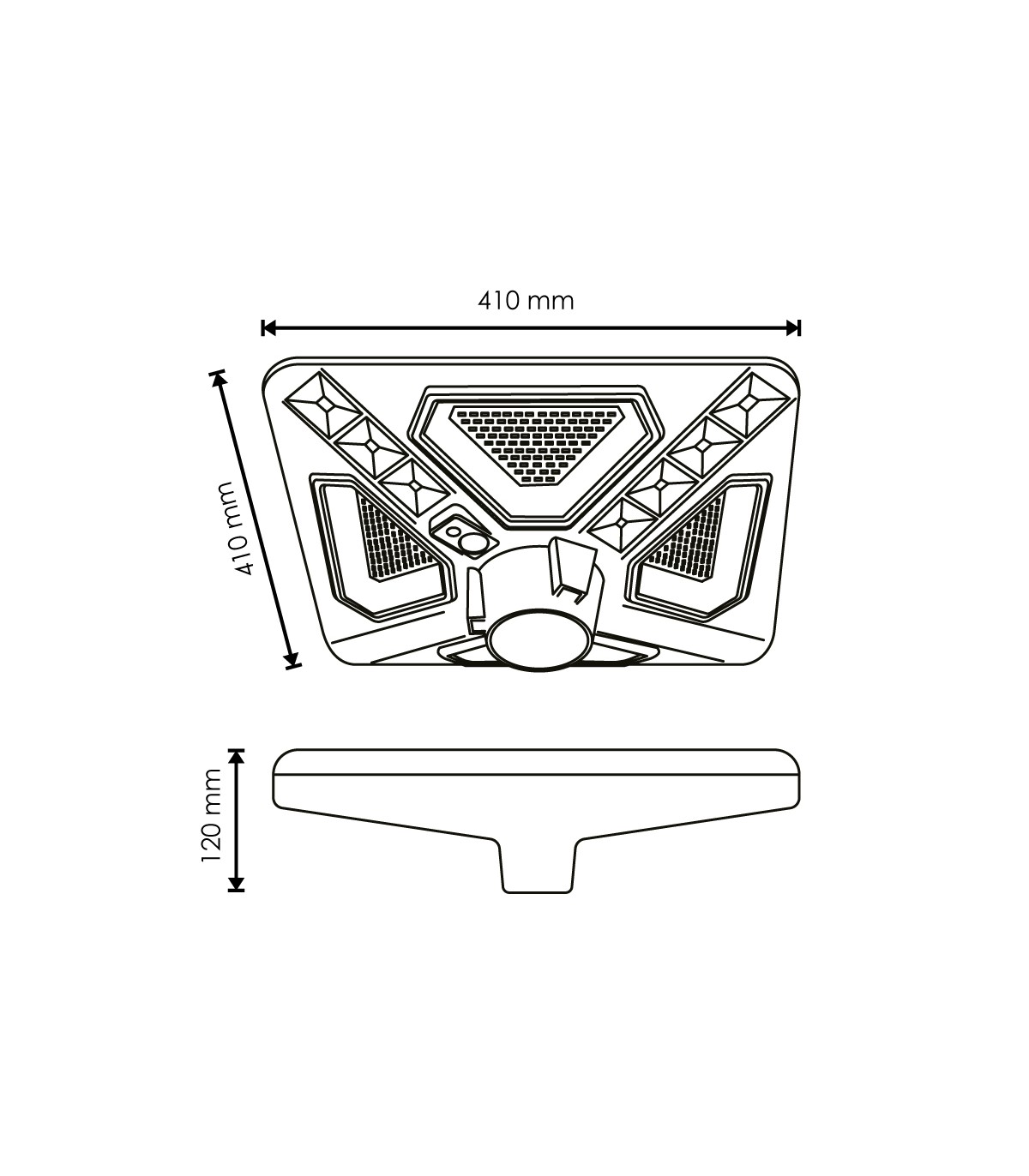 Farola Led Solar KAIN 80W/18W 1800Lm IP65