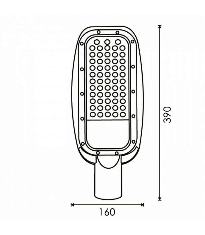 Farola Led Harlem Lumileds 50W 5500Lm 140ºx65º IP65