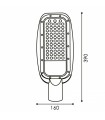 Farola Led Harlem Lumileds 50W 5500Lm 140ºx65º IP65