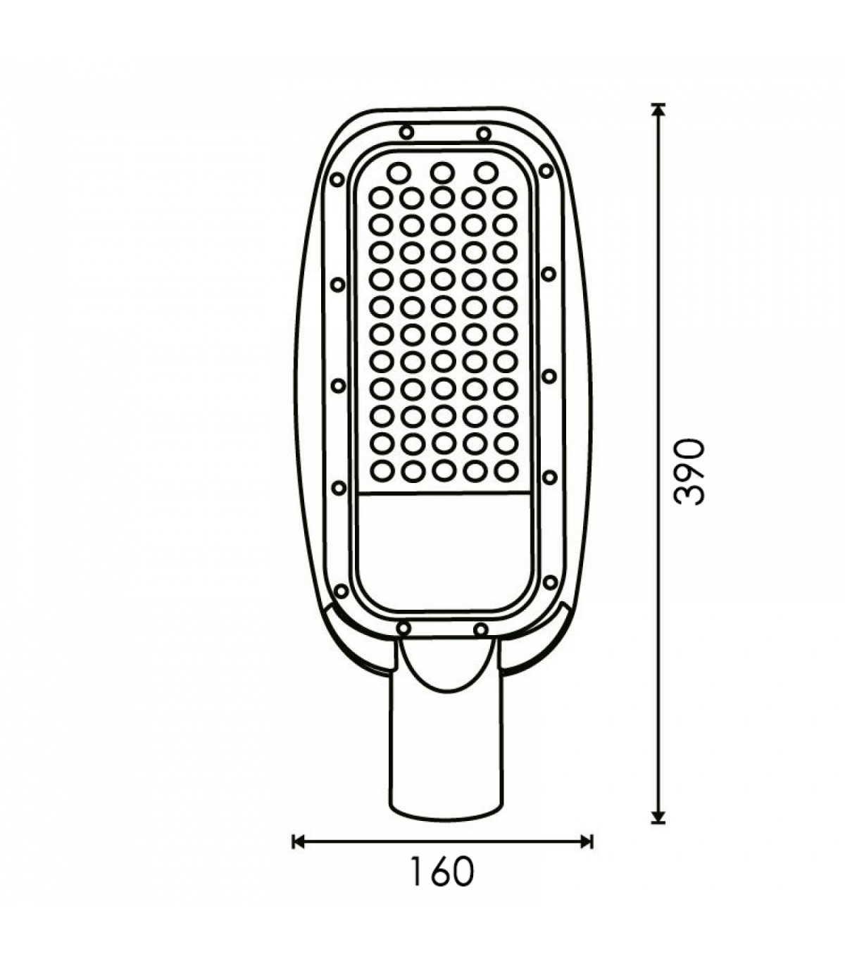 Farola Led Harlem Lumileds 50W 5500Lm 140ºx65º IP65