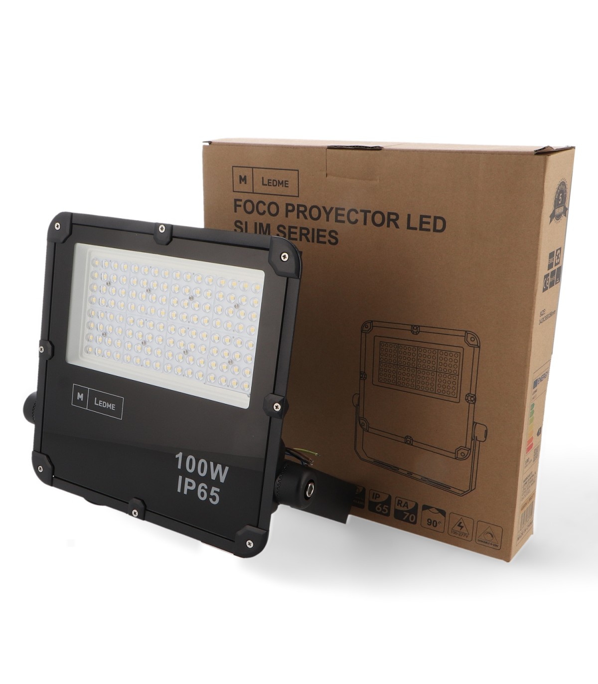 Proyector Led Slim Series 100W 14000Lm 90º IP65