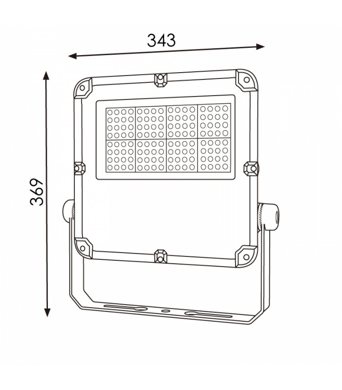 Proyector Led Slim Series 100W 14000Lm 90º IP65