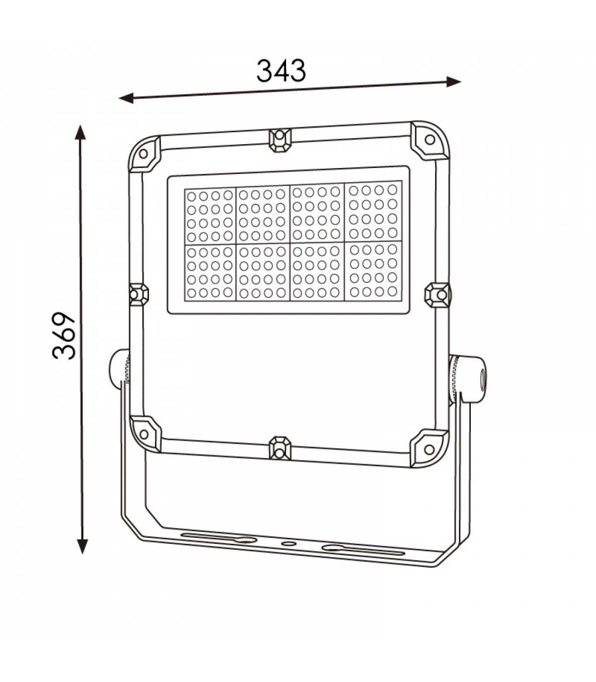 Proyector Led Slim Series 100W 14000Lm 90º IP65