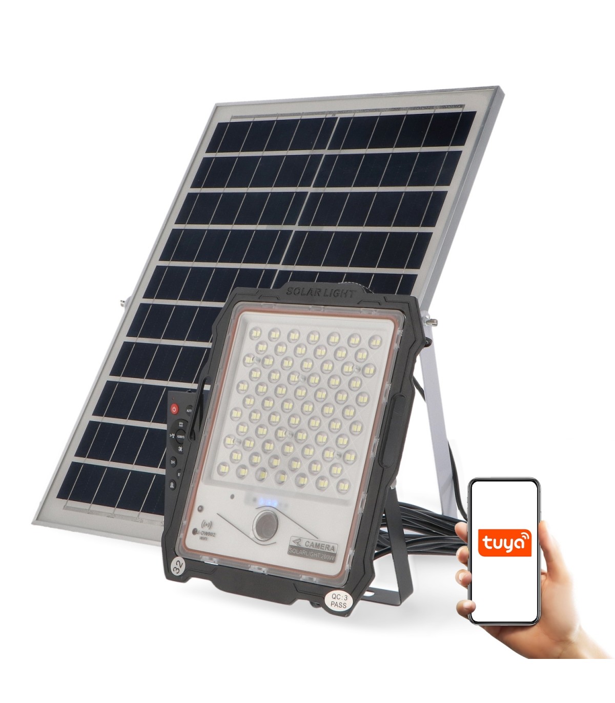 Proyector Led Solar JEFF con cámara 100W 1160Lm IP67