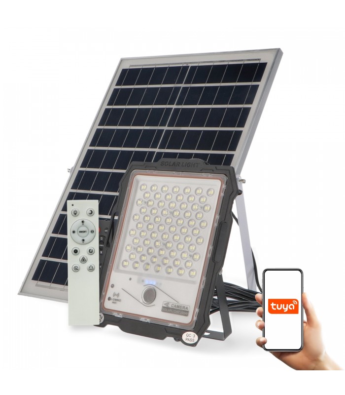 Proyector Led Solar JEFF con cámara 200W 1840Lm IP67