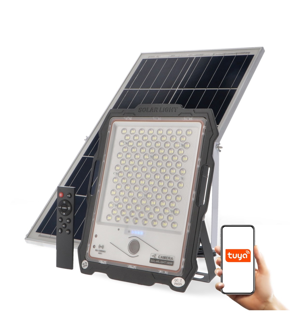 Proyector Led Solar JEFF con cámara 100W 2900Lm IP67