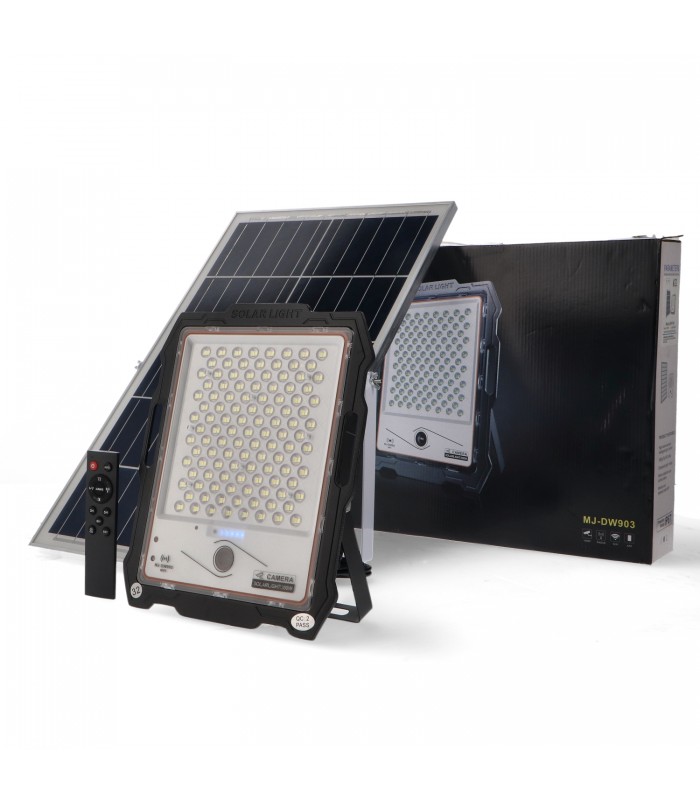 Proyector Led Solar JEFF con cámara 100W 2900Lm IP67