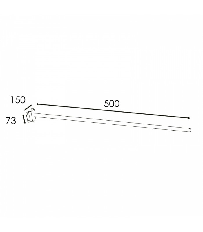 Soporte de Pared para Farolas Ø60mm