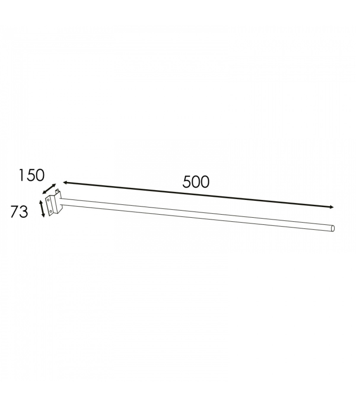 Soporte de Pared para Farolas Ø60mm