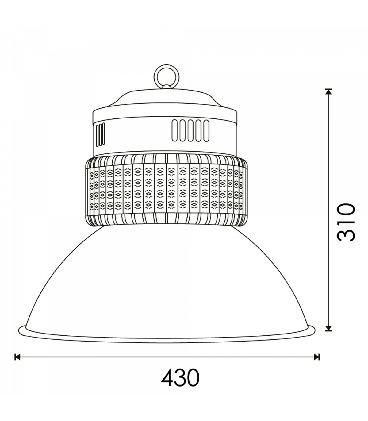 Campana Industrial Led SMD Osram 100W 12000LM 120º IP44