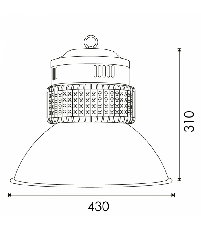 Campana Industrial Led SMD Osram 150W 18000LM 120º IP44