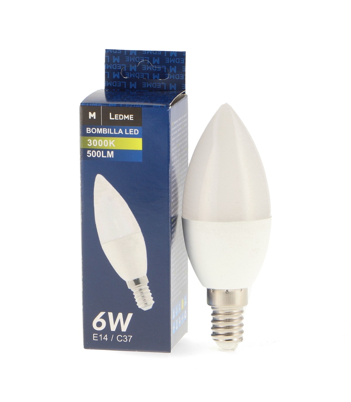 Bombilla Led Vela 6W 500Lm 270º E14