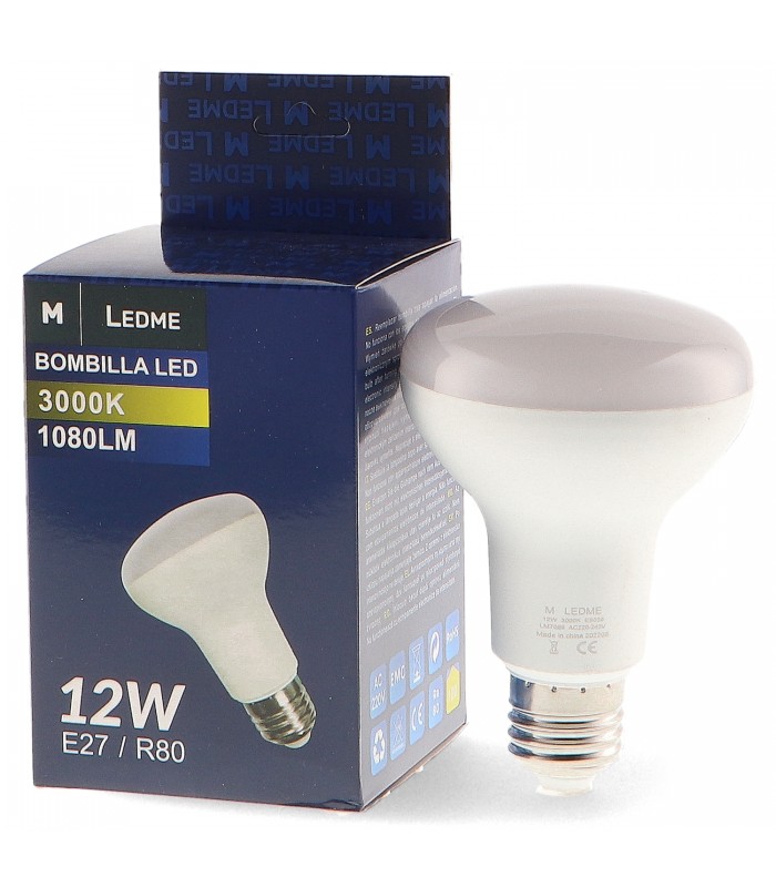 Reflectora Led R80 12W 1080LM 120º E27
