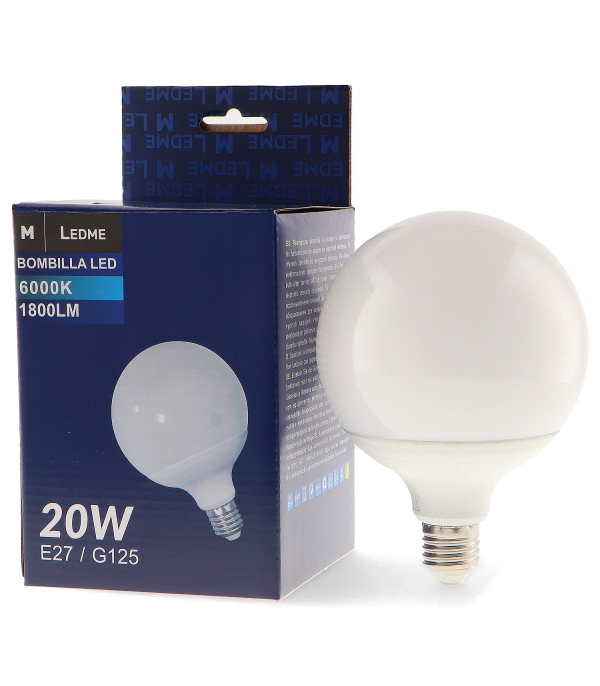 Bombilla Globo Led G125 20W 1800LM 300º E27