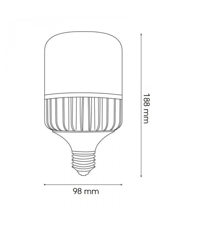 Bombilla Led T100 30W 2700Lm 270º E27