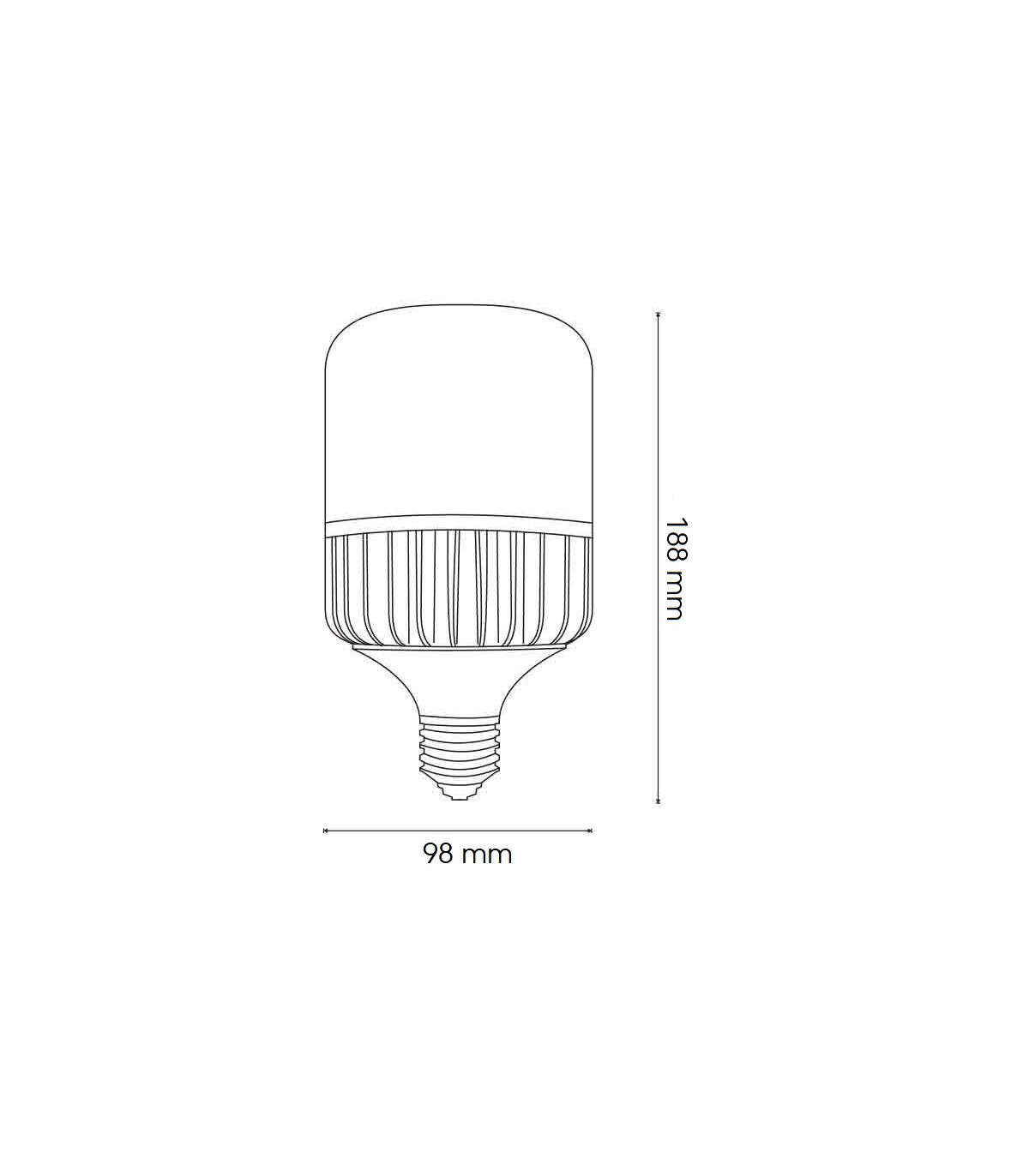 Bombilla Led T100 30W 2700Lm 270º E27