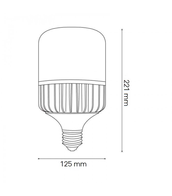 Bombilla Led T125 50W 4000Lm 270º E27